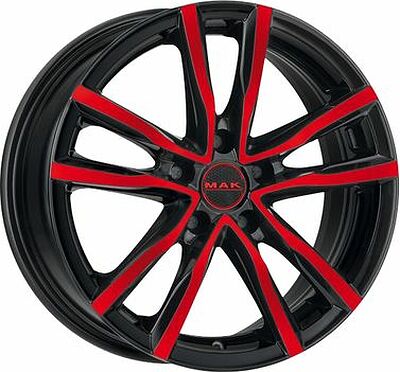 Mak Milano 7x17 5x114.3 ET 40 Dia 76 Black Red Face