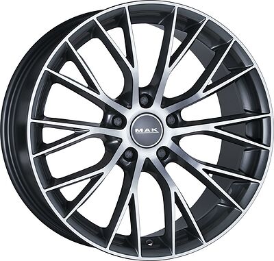 Mak Munchen 7x16 5x112 ET 35 Dia 76 Gun Metal Mirror Face
