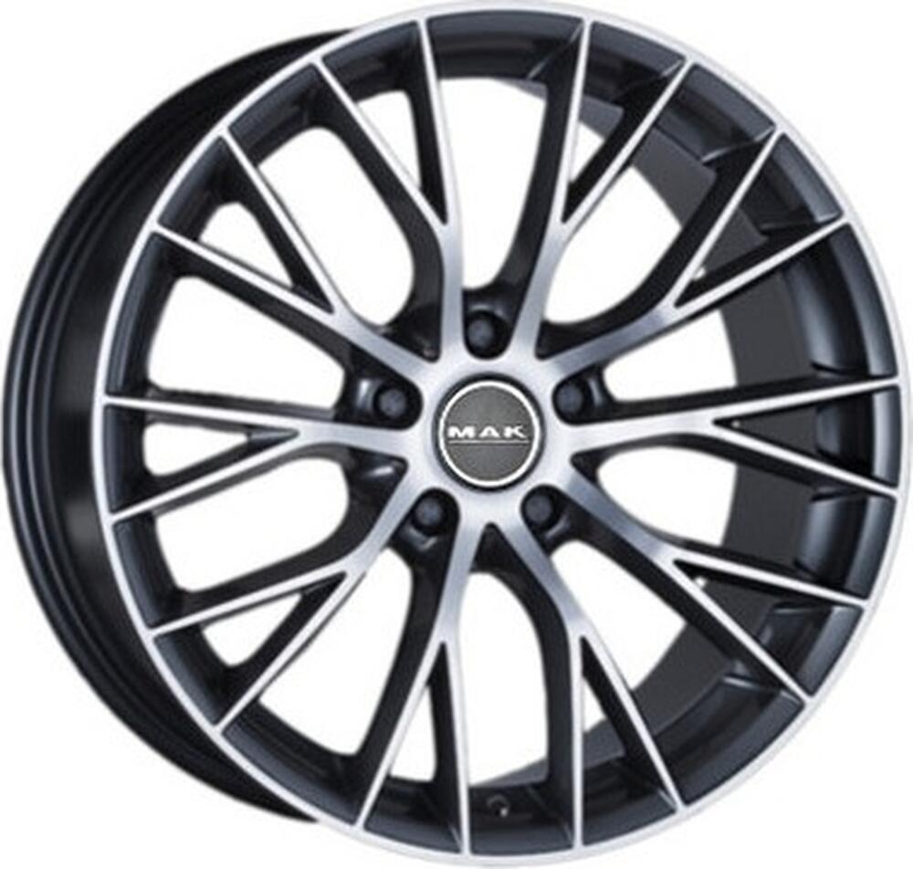 Mak Munchen 8x17 5x120 ET 34 Dia 72.6 Gun Metallic Mirror Face