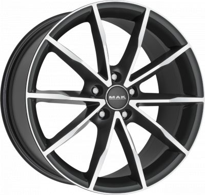 Mak Ringe 7x17 5x112 ET 48 Dia 57.1 Gun Metallic - Mirror Face