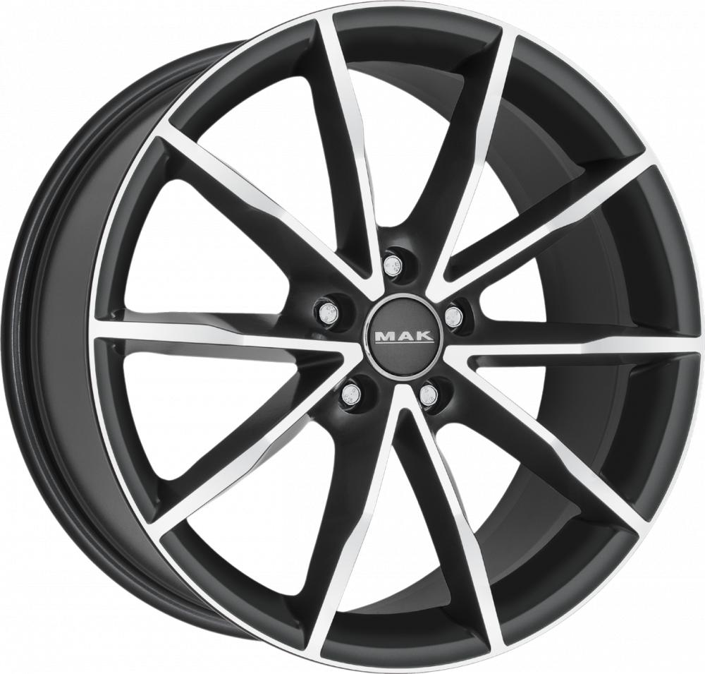 Mak Ringe 8x18 5x112 ET 39 Dia 66.45 Gun Metallic - Mirror Face