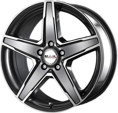 Mak Stern 7x16 5x112 ET 30 Dia 66.6 Gun Metallic - Mirror Face