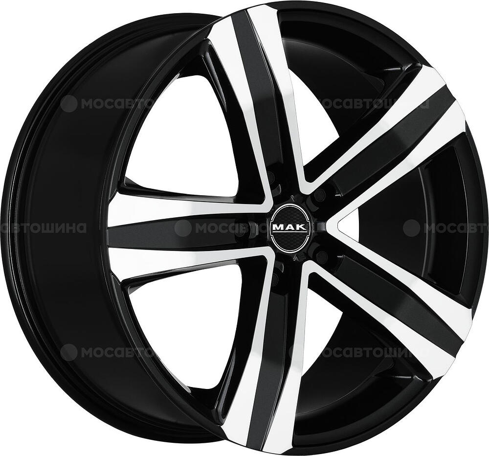 Mak Stone 5 7.5x18 5x127 ET 50 Dia 71.6 Black Mirror
