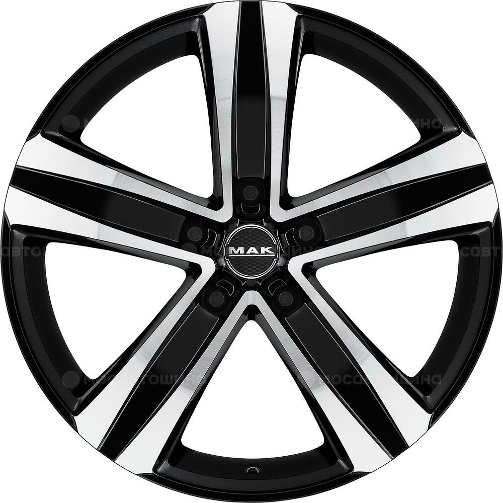 Mak Stone 5 7.5x18 5x127 ET 50 Dia 71.6 Black Mirror