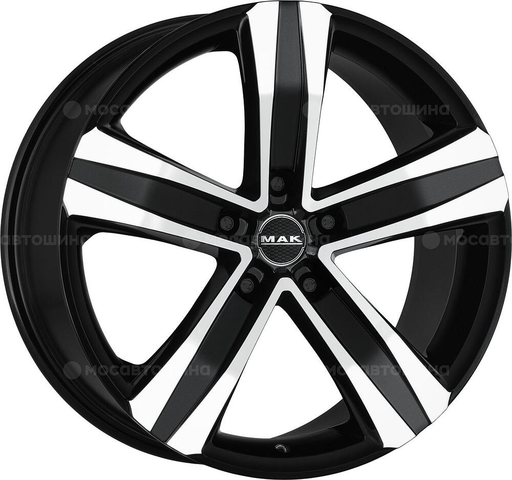 Mak Stone 5 7.5x18 5x127 ET 50 Dia 71.6 Black Mirror