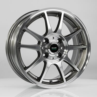 Megami MGM-5 6x15 5x114.3 ET 43 Dia 66.1 silver