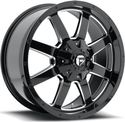 MHT Fuel Frontier 9x20 5x114 ET 30 Dia 72 Gloss Blk/Machined