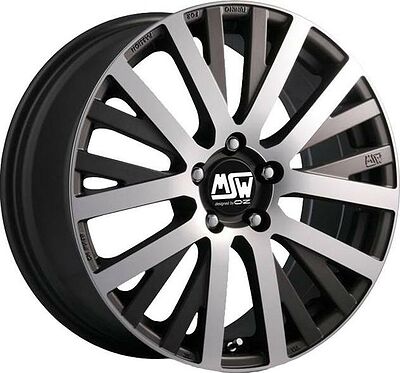 MSW 18 8x17 5x100 ET 35 Dia 63.3 MATT GUN METAL FULL POLISHED
