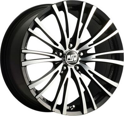 MSW 20/5 8x17 5x100 ET 35 Dia 63.3 Matt Black Full Pol