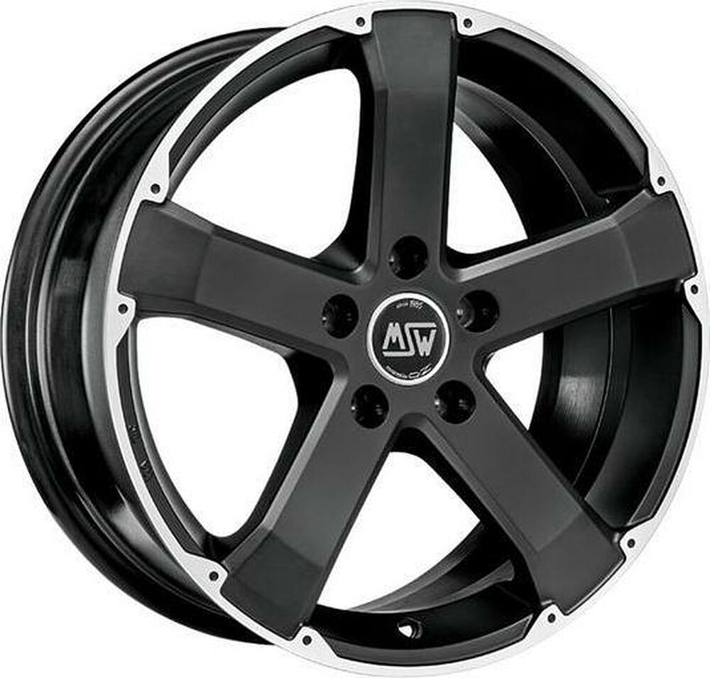 MSW 45 8x18 5x130 ET 43 Dia 71.6 BLACK FULL POLISHED