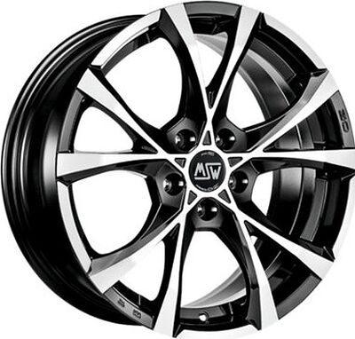 MSW Cross Over 7x16 5x108 ET 45 Dia 73 Black Full Polish