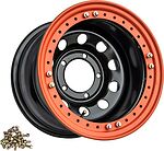 Off-Road-Wheels УАЗ + бедлок оранжевый 8x16 5x139.7 ET -19 Dia 110 черный