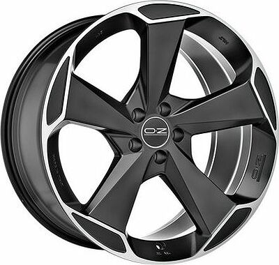 OZ Racing Aspen HLT 9x21 5x108 ET 45 Dia 75 Matt Black + Diamond Cut