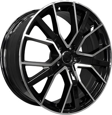 PDW 2048 8x19 5x112 ET 35 Dia 66 Gloss Black Machine Face
