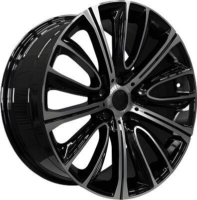 PDW 5241 9x19 5x112 ET 33 Dia 66 Gloss Black Machine Face