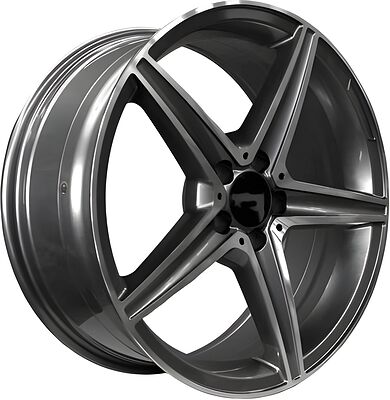 PDW 5261 9x19 5x112 ET 38 Dia 66 Grey Machine Face