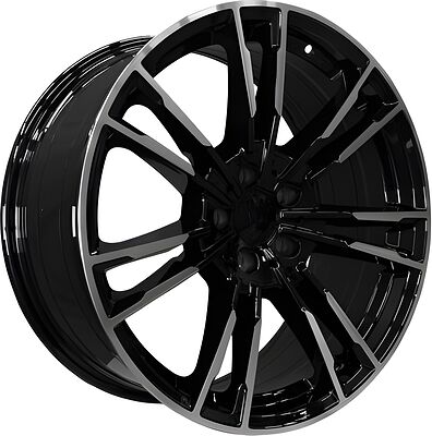 PDW 5380 9x19 5x112 ET 35 Dia 66 Gloss Black Machine Face