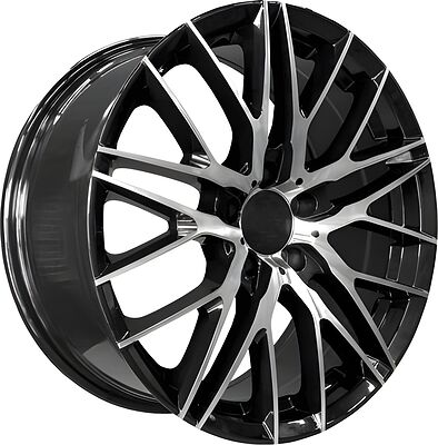 PDW 5411 8x18 5x112 ET 40 Dia 66 Gloss Black Machine Face