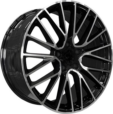 PDW 5413 9x21 5x130 ET 46 Dia 71 Gloss Black Machine Face