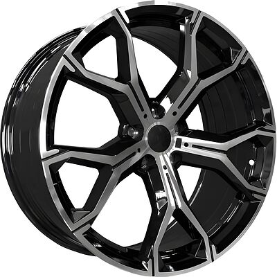 PDW 5445 9x20 5x112 ET 35 Dia 66 Gloss Black Machine Face