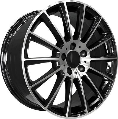 PDW 5459 8x18 5x112 ET 35 Dia 66 Gloss Black Machine Face
