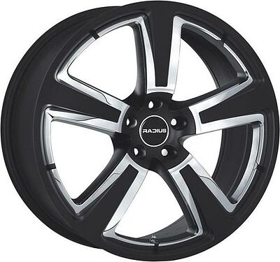 Radius R15 9x20 5x112 ET 52 Dia 75 Matt Black Polished