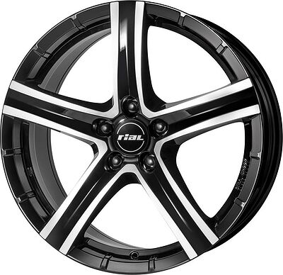Rial Quinto 9.5x20 5x112 ET 53 Dia 66.5 Diamont Black Front Polished
