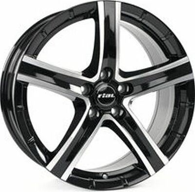 Rial Quinto 9x19 5x112 ET 60 Dia 66.5 Diamant black front polished