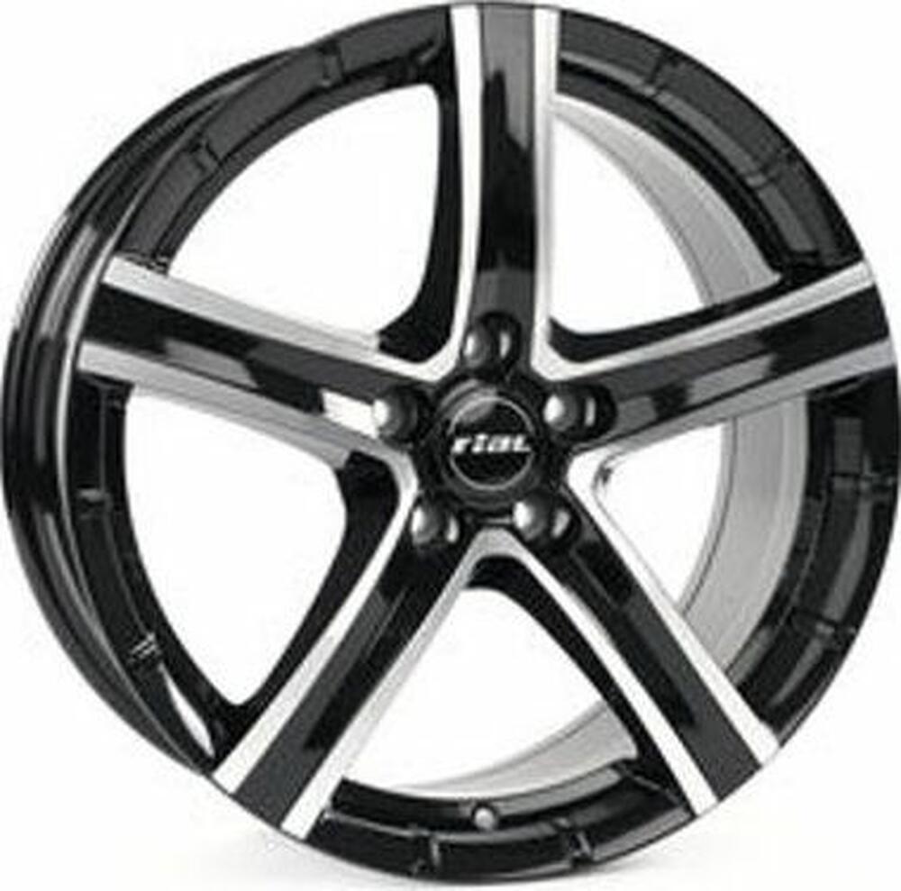 Rial Quinto 7x16 5x108 ET 48 Dia 63.4 Diamant black front polished