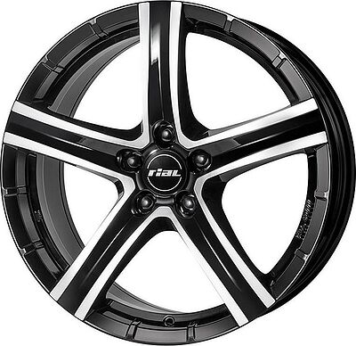 Rial Quinto 9x19 5x120 ET 48 Dia 65.1 Diamond Black Front Polished
