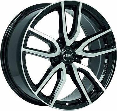 Rial Torino 8x19 5x112 ET 40 Dia 70 Diamant black front polished