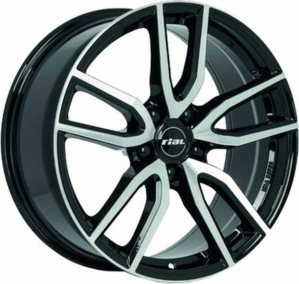 Rial Torino 8x19 5x112 ET 40 Dia 70.1 Diamant black front polished