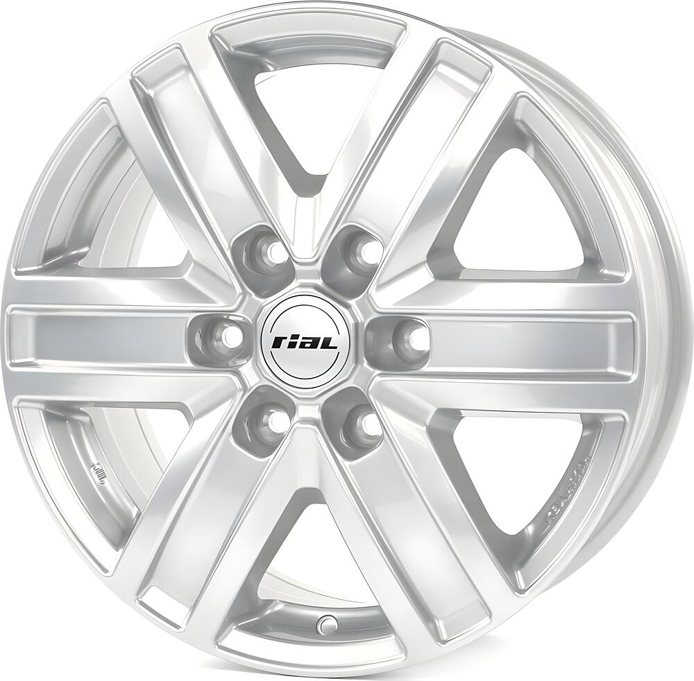 Rial Transporter 6 6.5x16 6x130 ET 62 Dia 84.1 Polar Silver