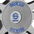 Sparco Rally 7.5x17 5x112 ET 45 Dia 73.1 MATT SILVER TECH BLU LIP