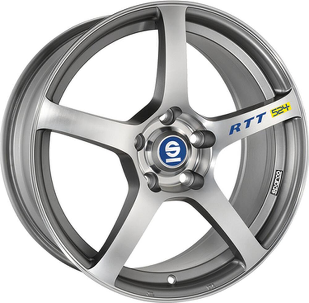 Sparco RTT524 7x16 4x108 ET 25 Dia 73 Matt Silver Tech Diamond Cut