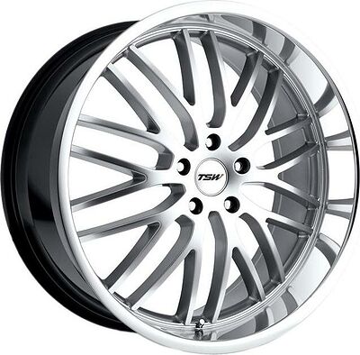 TSW Snetterton 8x17 5x112 ET 45 Dia 72 Hyper Silver Mirror Cut Lip