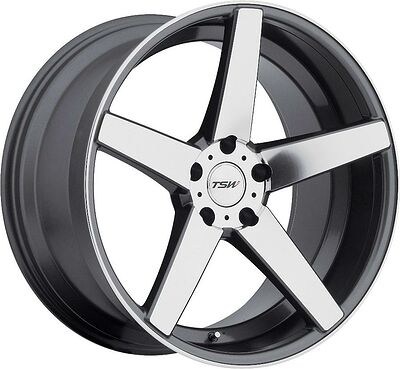 TSW Sochi 8.5x19 5x112 ET 32 Dia 72 Gunmetal Mirror Cut Face