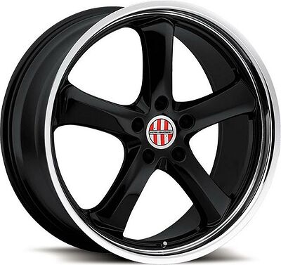 Victor Equipment Turismo 8.5x20 5x130 ET 45 Dia 71 Gloss Black Mirror Cut Lip