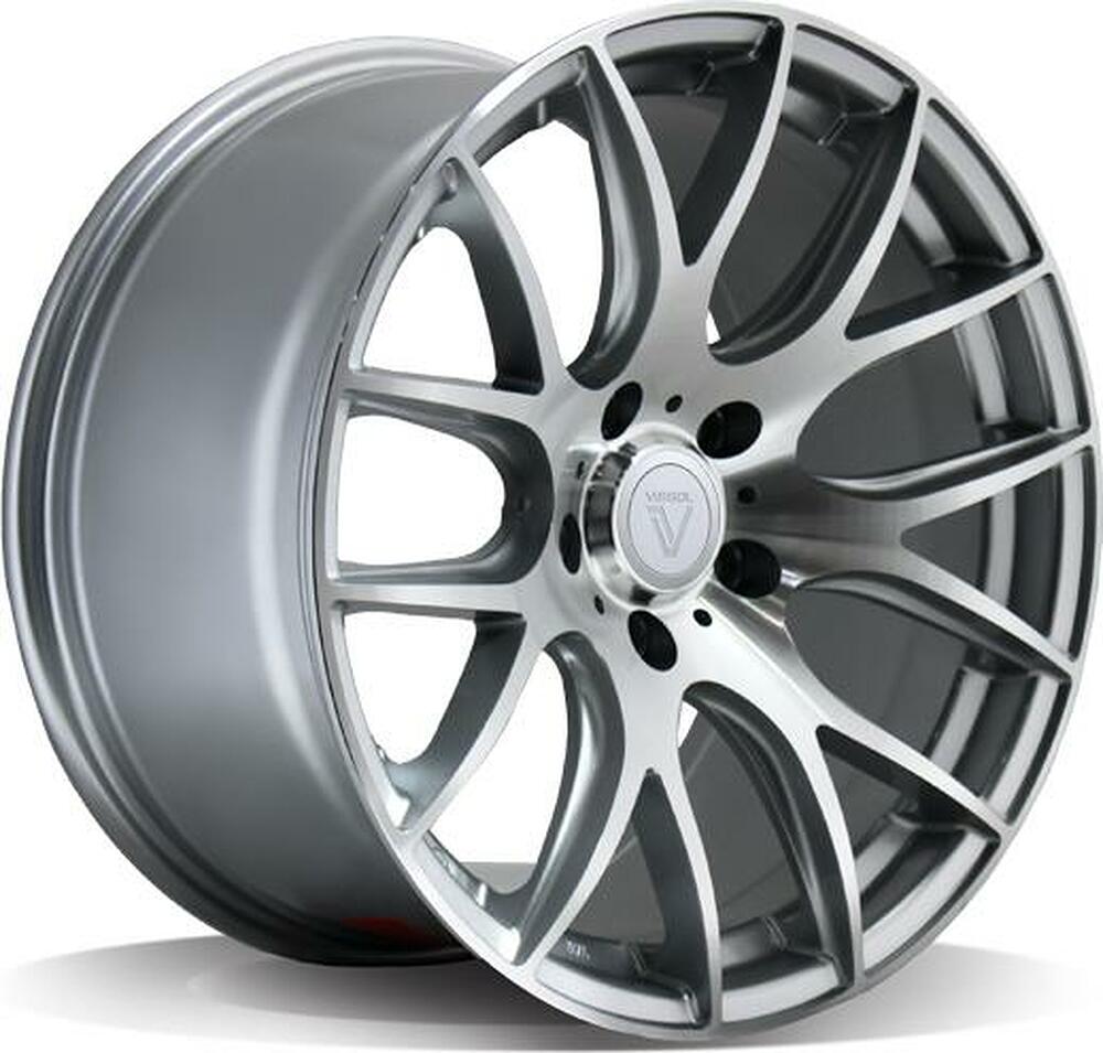 Vissol F-001 8.5x20 5x112 ET 35 Dia 66.6 silver-cut