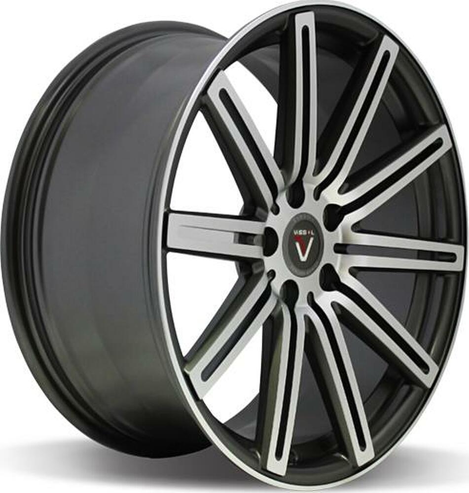 Vissol F-004 10x21 5x130 ET 45 Dia 84.1 silver_polished