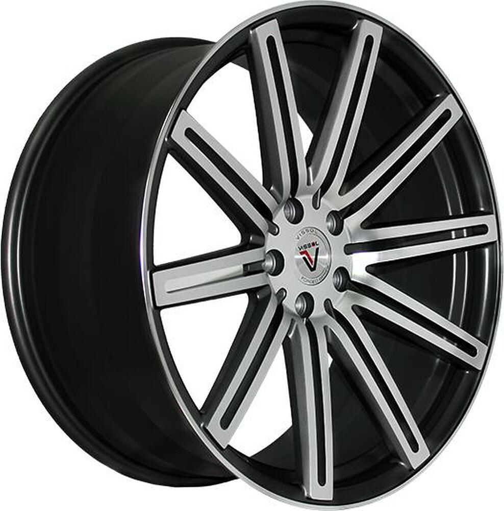 Vissol F-004 10x21 5x130 ET 45 Dia 84.1 silver_polished