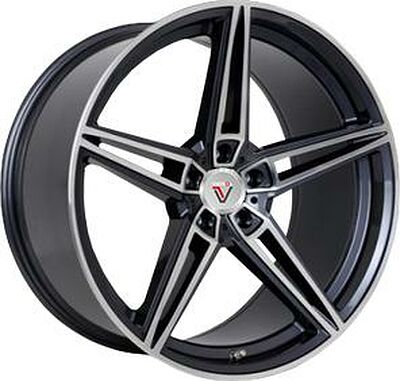 Vissol F-111 9x20 5x112 ET 32 Dia 66.6 black-with-machined-face