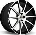 Vissol F-190 9x20 5x112 ET 32 Dia 66.6 black-with-machined-face