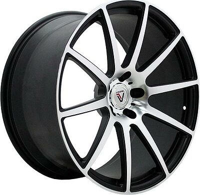Vissol F-190 9x20 5x112 ET 32 Dia 66.6 black-with-machined-face