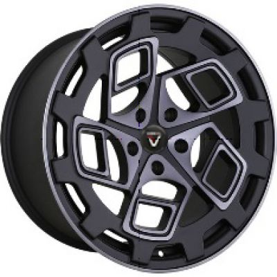 Vissol F-909 8.5x18 5x108 ET 45 Dia 72.6 matte_silver_machine_face