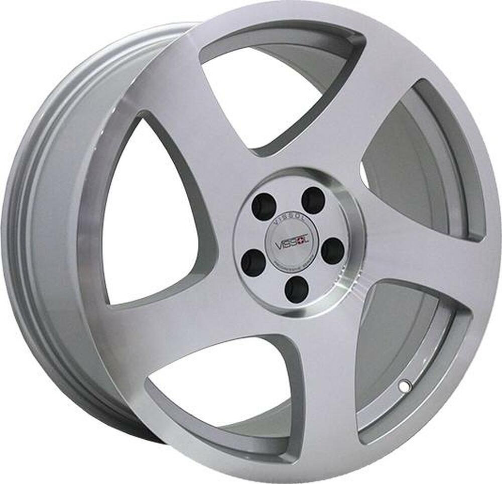 Vissol V-006 8.5x19 5x112 ET 45 Dia 66.6 silver-polished