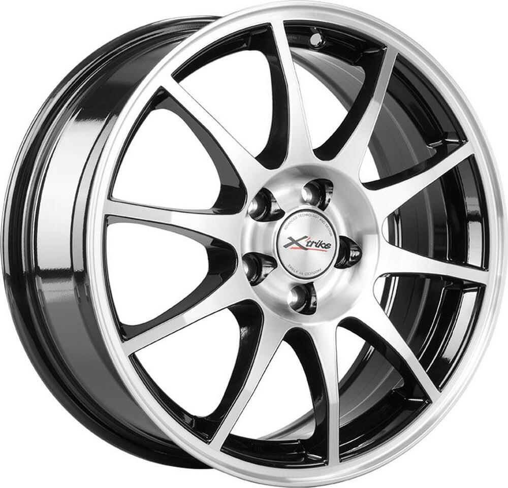 X'trike X-107 6.5x16 5x105 ET 39 Dia 56.6 BK/FP