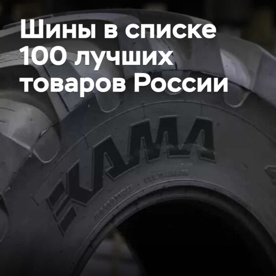 Шины в списке 100 лучших товаров России