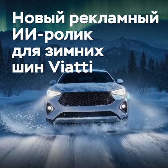 Для зимних шин Viatti создан новый рекламный ИИ-ролик