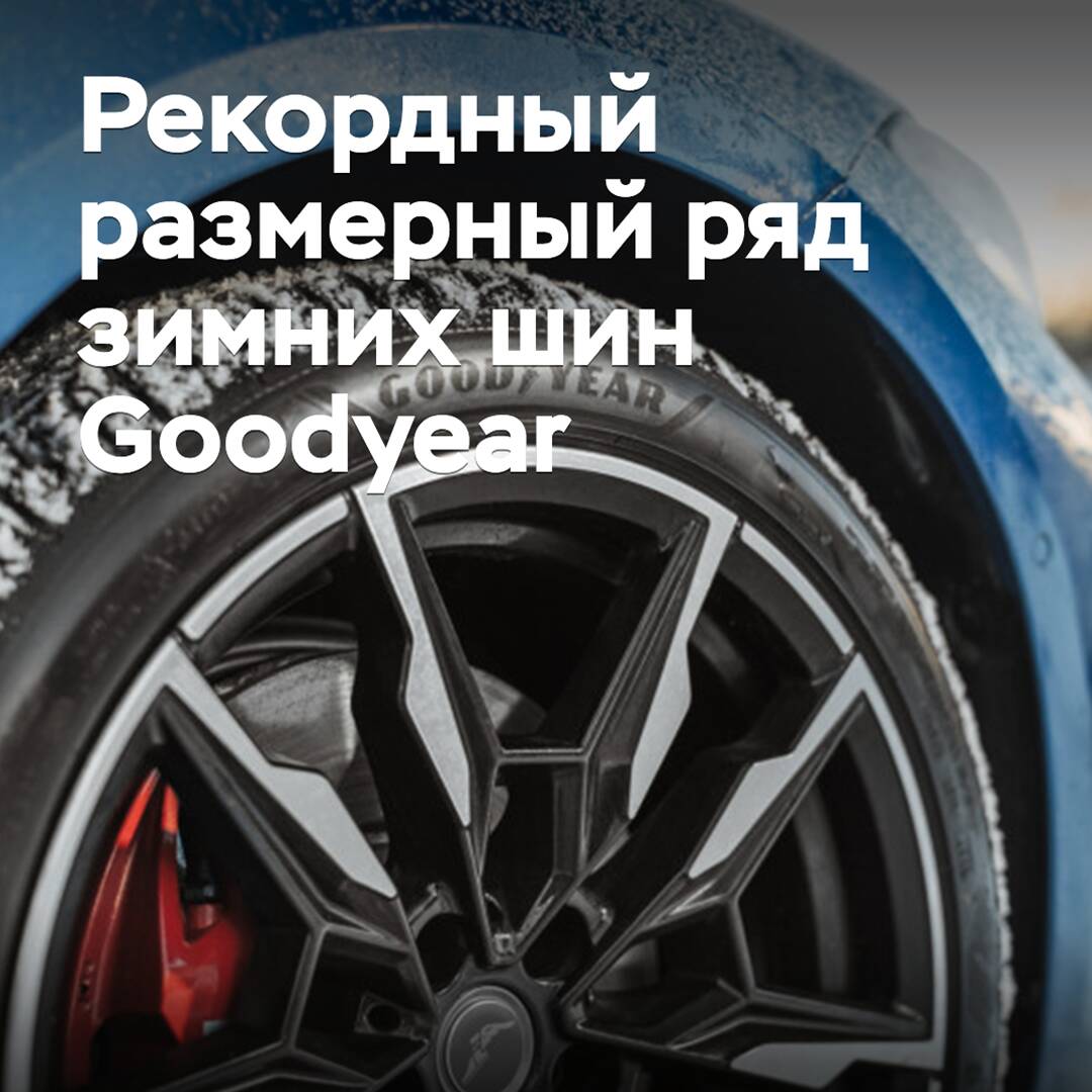Зимние шины Goodyear выпускаются в рекордном количестве размеров